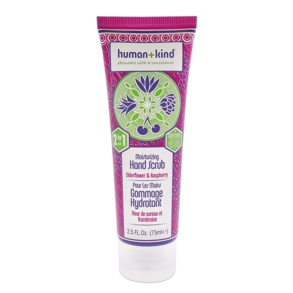 human + kind Moisturizing Elderflower and Raspberry‎ Hand Scrub